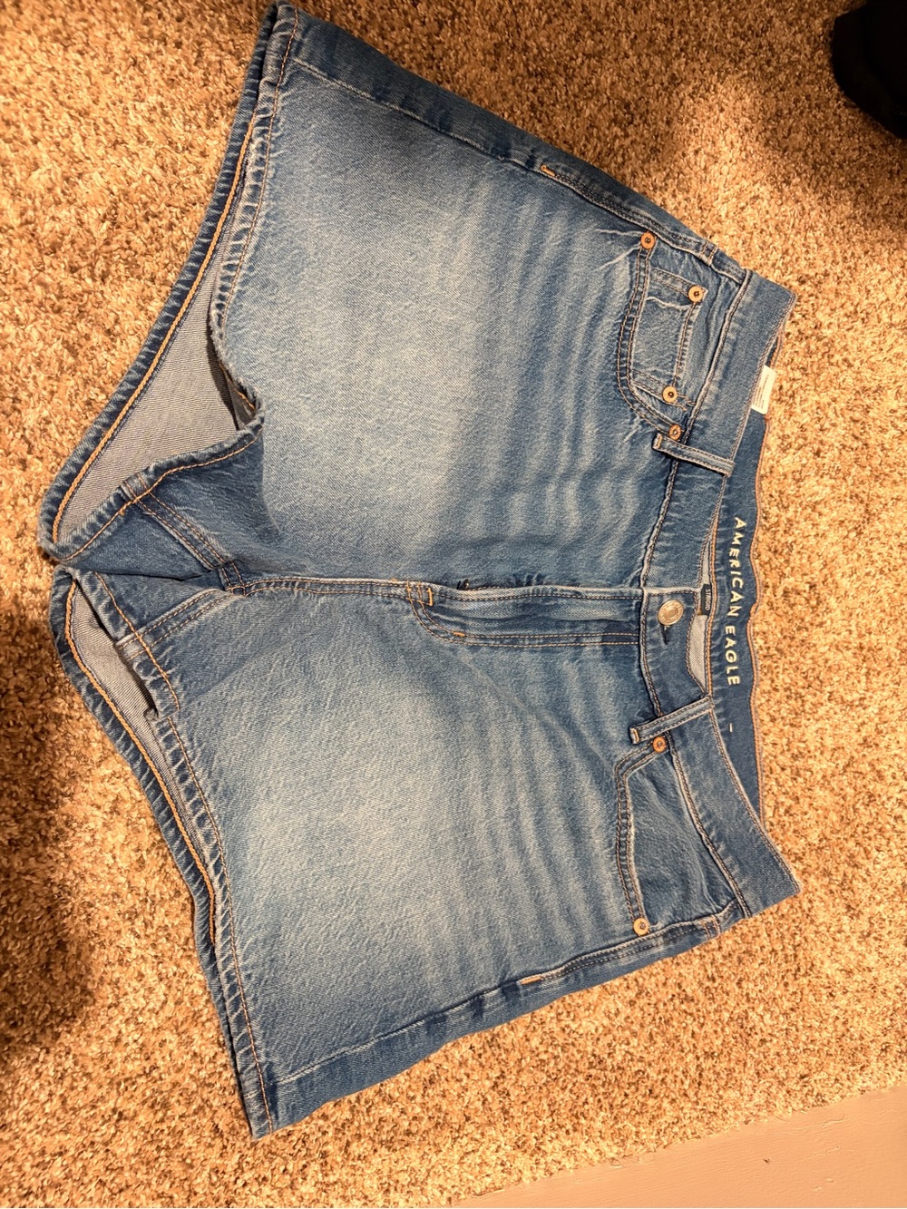 American Eagle Outfitters Medium Wash Blue Denim Jean Shorts